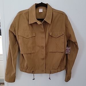 No Boundaries Junior Brown Utility Jacket Size L NWT